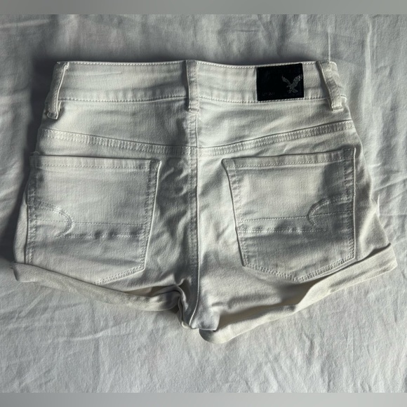 American Eagle Super Super Stretch White Denim Shorts Size 0 - Picture 2 of 3